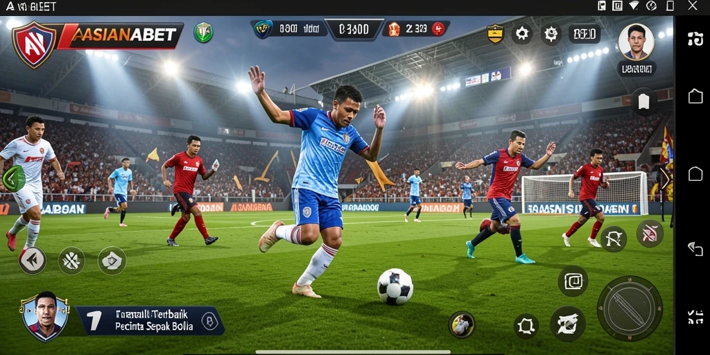 Tampilan menarik dari gameplay <strong>ASIANABET</strong> saat pertandingan sepak bola.
