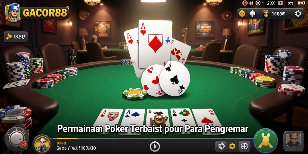 Screenshot GACOR88 menampilkan gameplay Poker yang seru dan menarik.
