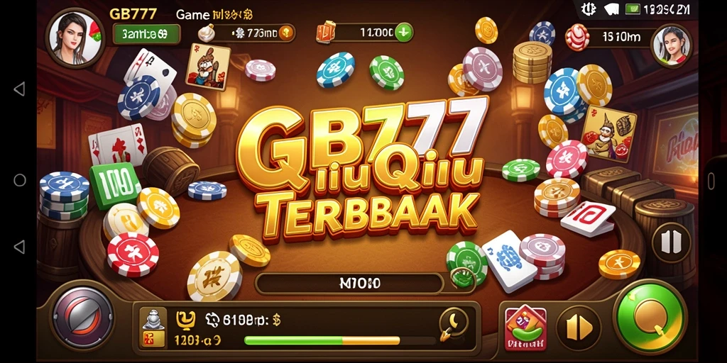 Tampilan utama game QiuQiu yang menegangkan dan seru.