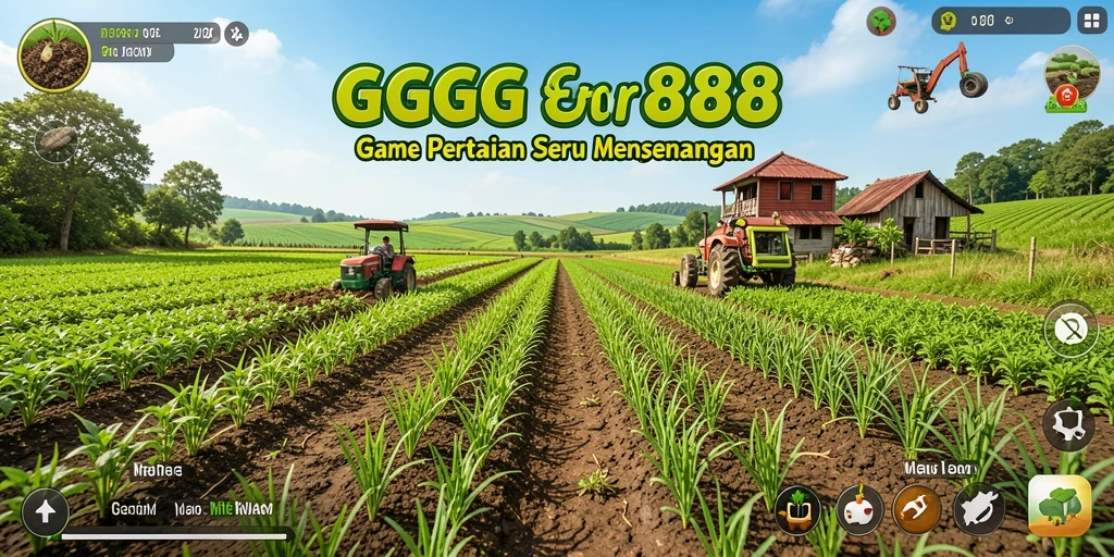 Tangkapan layar GGG888 menampilkan gameplay seru memanen hasil pertanian.