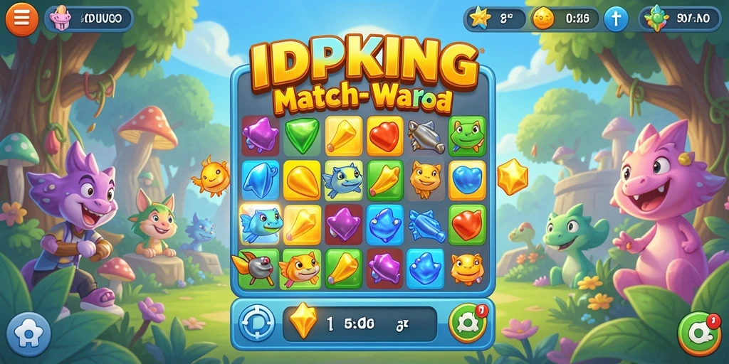Tampilan gameplay yang menarik dari IDPKING, penuh warna dan tantangan.