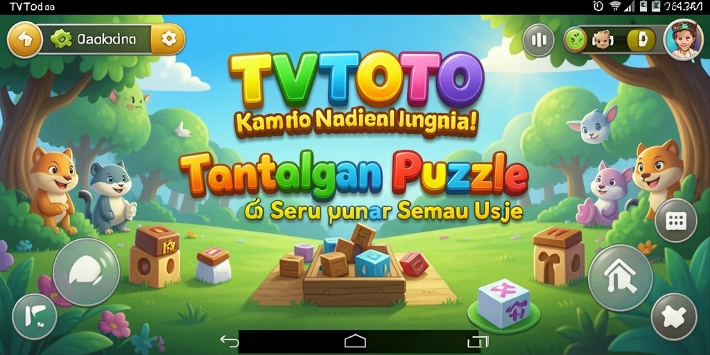 Gameplay seru TVTOTO yang menantang puzzle dan logika.
